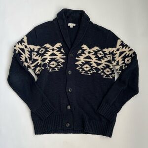 Gap men’s shawl neck southwest navy cardigan sweater